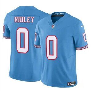 Kids Youths 0 Calvin Ridley Blue FUSE Throwback Stitched Jersey